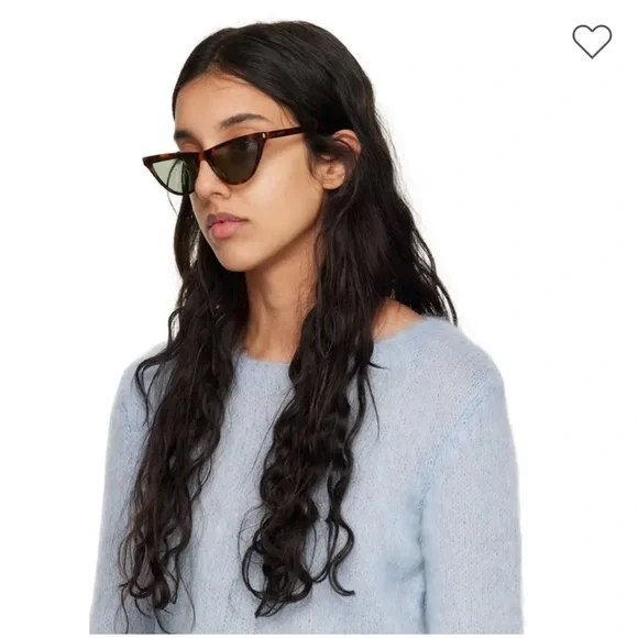 Saint Laurent SL550 SLIM 002 Cat Eye Havana Tortoiseshell 56-16-145 Sunglasses - Picture 1 of 16